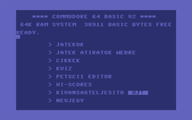 Commodore64 retró oldal